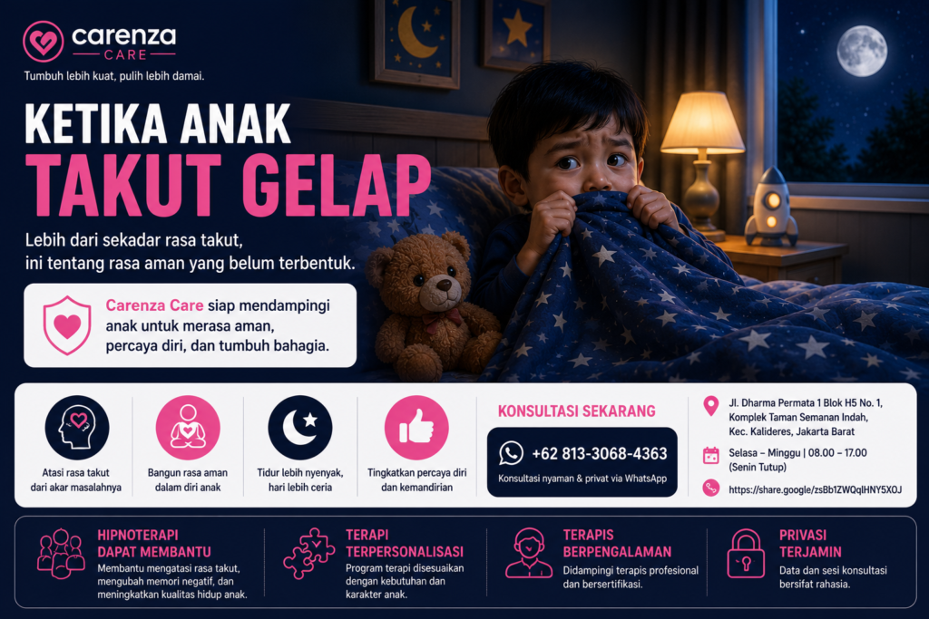 hipnoterapi anak takut gelap