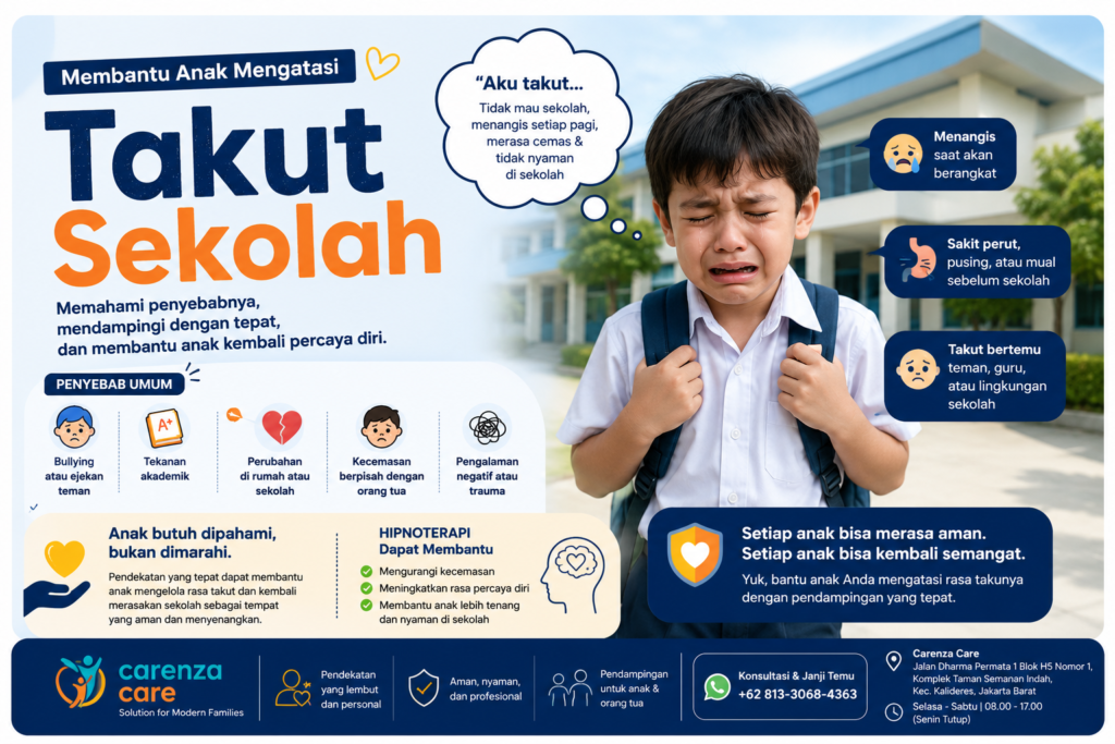Hipnoterapi Anak Takut Sekolah